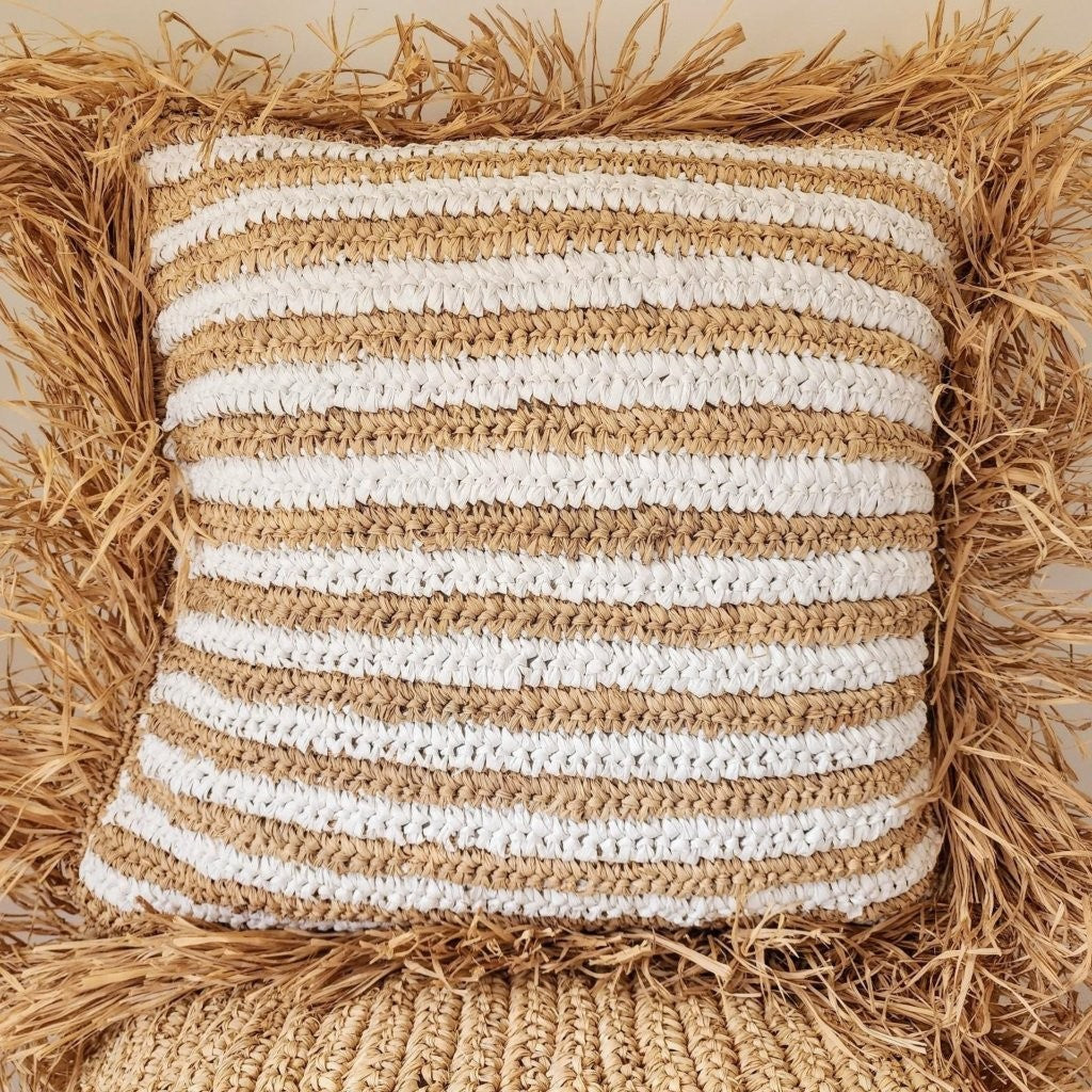 Maldives Raffia Island Cushion Cover  | 50x50cm