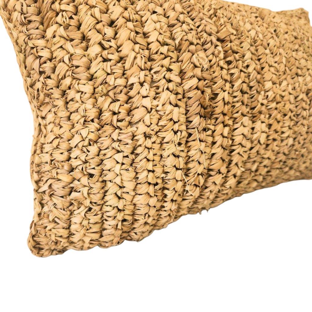 Maldives Raffia Lumbar Cushion Cover  | 30x50cm