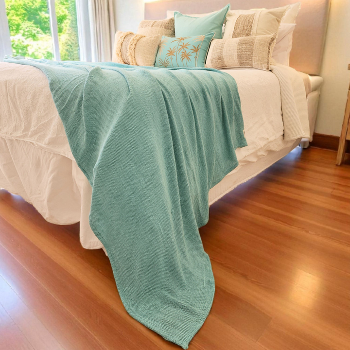 Azure Luxe Throw | Knitted | 2.1m x 1.3m