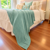 Azure Luxe Throw | Knitted | 2.1m x 1.3m