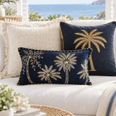 Midnight Blue Palms Cushion Cover | 30x50cm