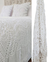 Seychelles White Bed Runner | Throw | Crochet