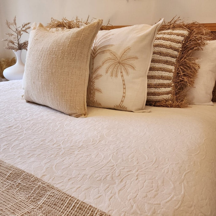 Maldives Raffia Stripe Cushion Cover | 50x50cm