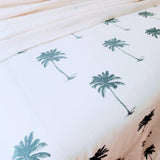 Kokomo Blue Palm Quilt Cover Set | Q | K | SK | Bed Linen