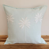 Ocean Mist Palms Linen Cushion Cover | 50x50cm