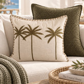 Bungalow Palms Linen Cushion Cover | 45x45cm | Linen