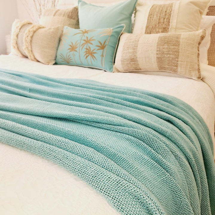 Azure Luxe Throw | Knitted | 2.1m x 1.3m