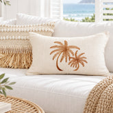Cinnamon Palms Lumbar Cushion Cover | 30x50cm