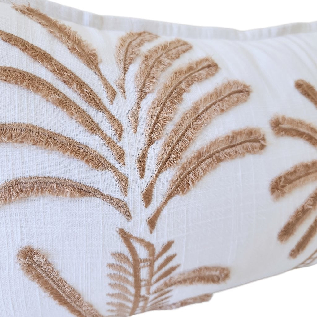Latte Palms Lumbar Cushion Cover | 30x50cm