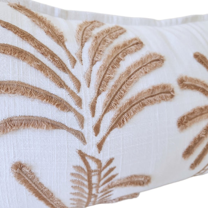Latte Palms Lumbar Cushion Cover | 30x50cm