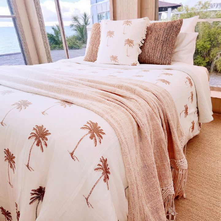 Kokomo Cocoa Palm Quilt Cover Set | Q | K | SK | Bed Linen