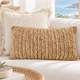 Maldives Raffia Lumbar Cushion Cover | 30x50cm