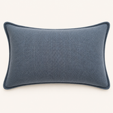 Smoky Denim Blue Lumbar Cushion Cover | 30x50cm