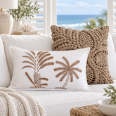 Latte Palms Lumbar Cushion Cover | 30x50cm