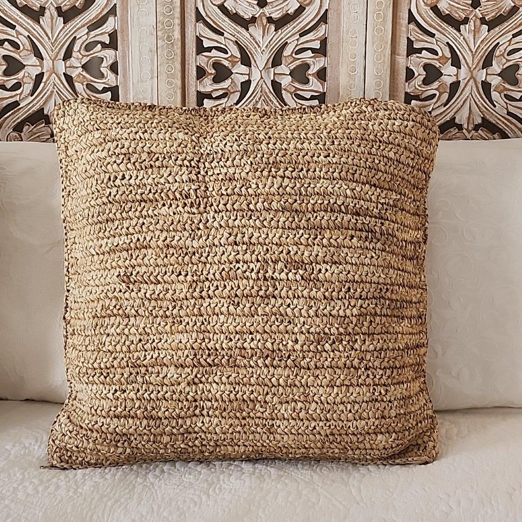 Maldives Raffia Island Cushion Cover  | 50x50cm