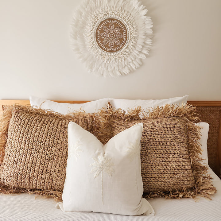 Palm Cove Ivory Cushion Cover | 50x50cm
