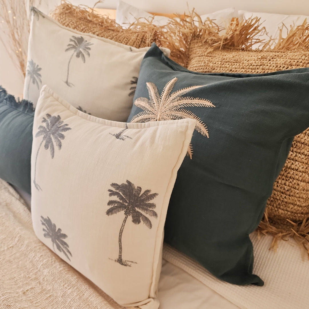 Kokomo Blue Palm Cushion Cover | 40x40cm