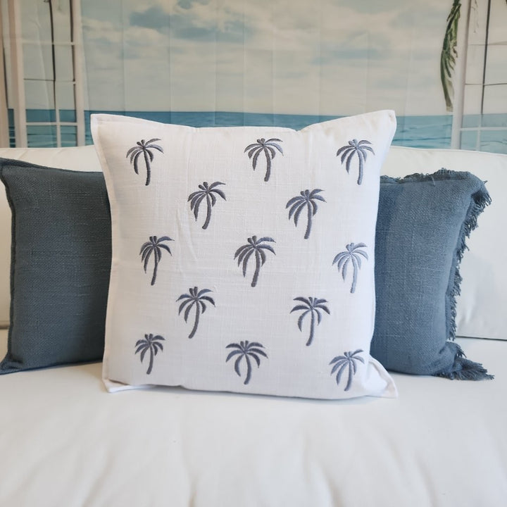 Under The Palms Blue Hue Cushion Cover | 50x50cm