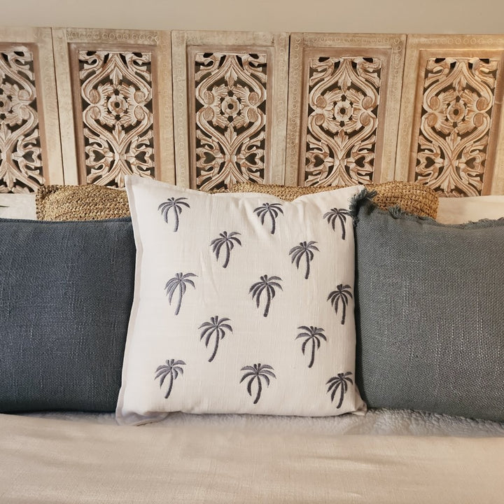 Under The Palms Blue Hue Cushion Cover | 50x50cm