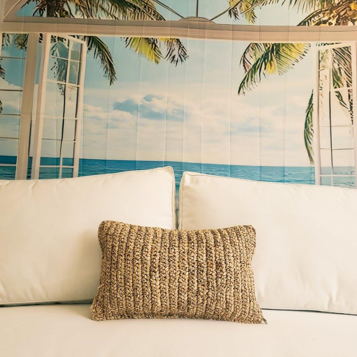 Maldives Raffia Lumbar Cushion Cover  | 30x50cm