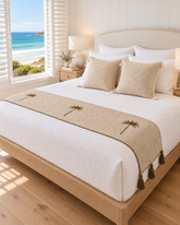 Bungalow Palms Linen Bed Runner | Super King | Linen
