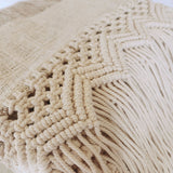 Coastal Haven Macrame Throw Blanket | Tassel | 1.3m x 2.6m