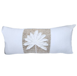 Palm Beach Long Lumbar 30x70 lumbar cushion styled in a light, coastal-boho setting from CushCo's Palm Beach collection.