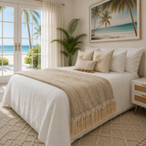 Coastal Escape Macrame Throw | Super King