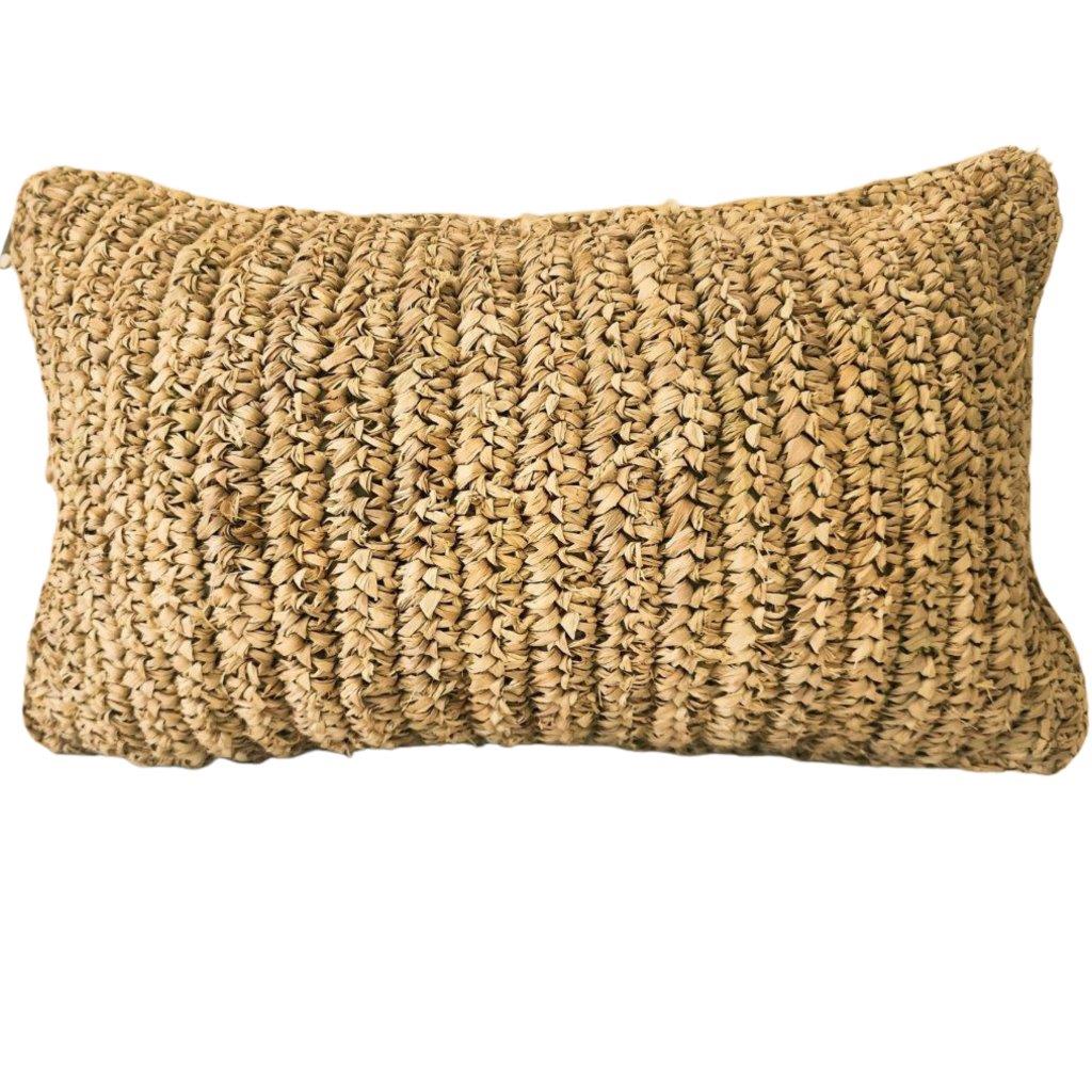 Maldives Raffia Lumbar Cushion Cover  | 30x50cm