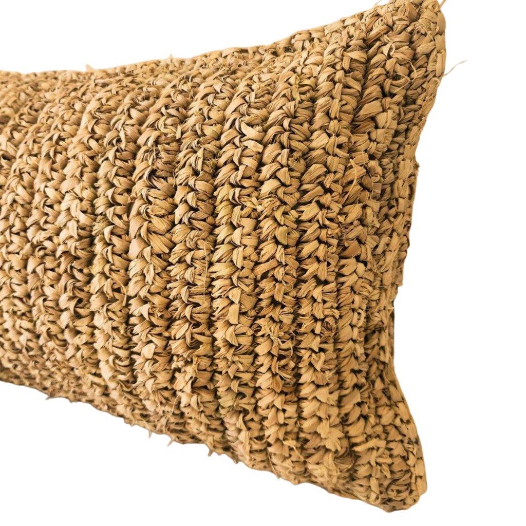 Maldives Raffia Lumbar Cushion Cover  | 30x50cm