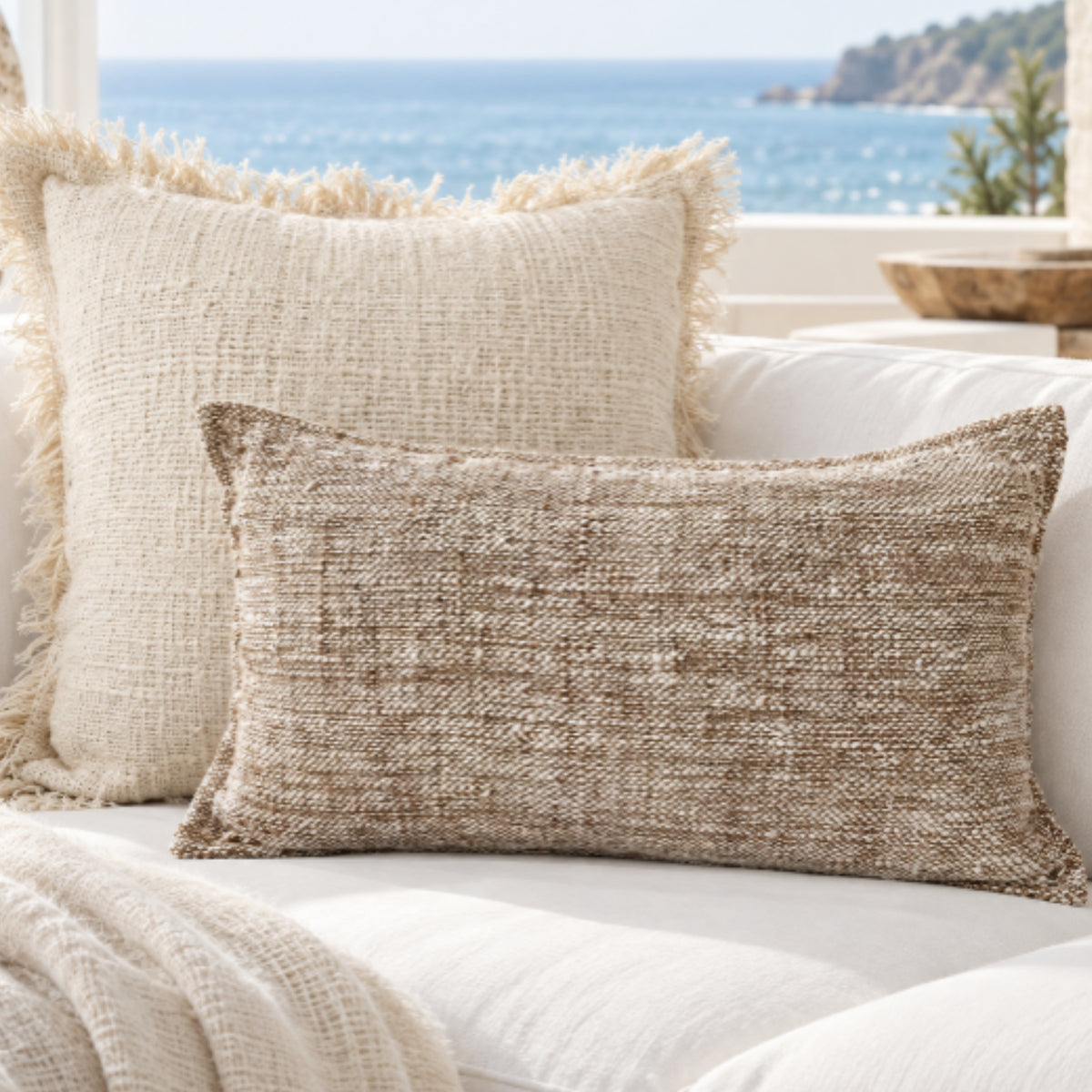 Toasted Coconut Lumbar Cushion Cover | 30x50cm
