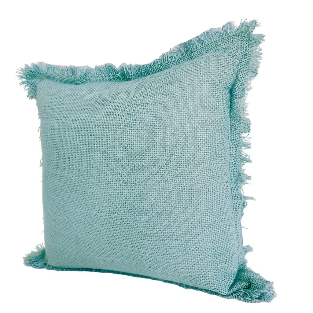 Biscay Blue Fringe Cushion Cover | 40x40cm
