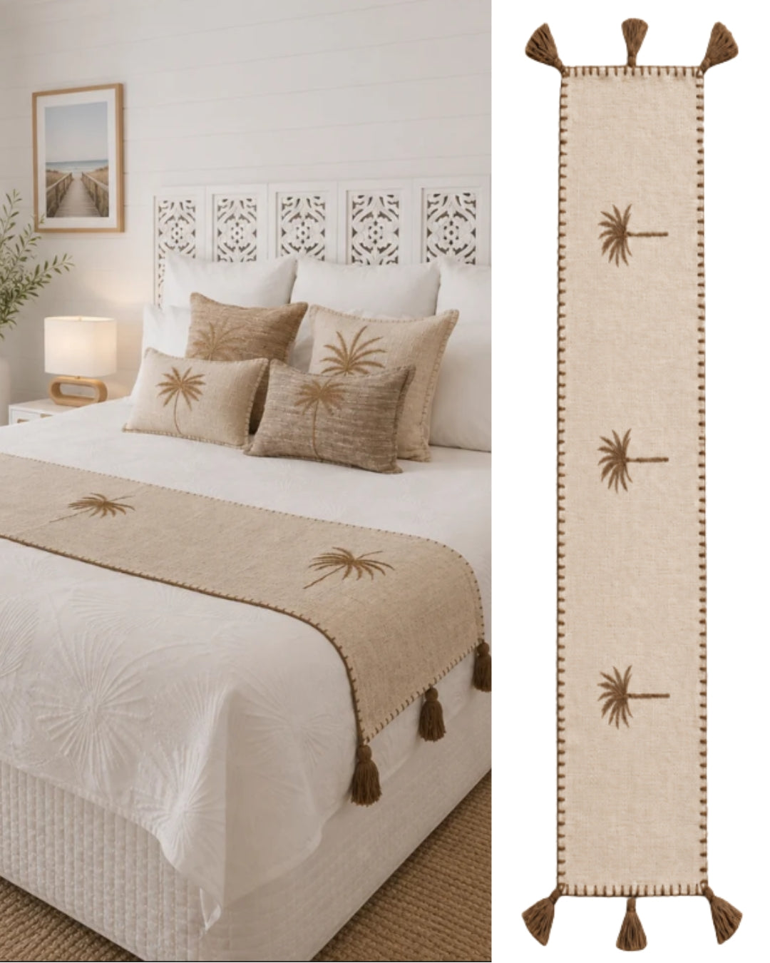 Coastal Husk Bed Runner | Natural