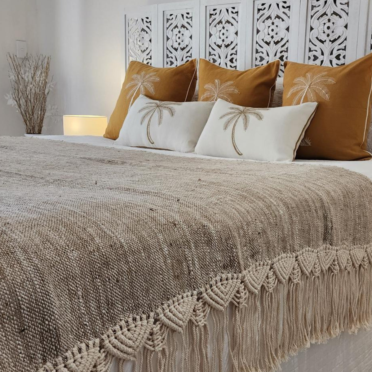 Coastal Escape Macrame Throw | Super King