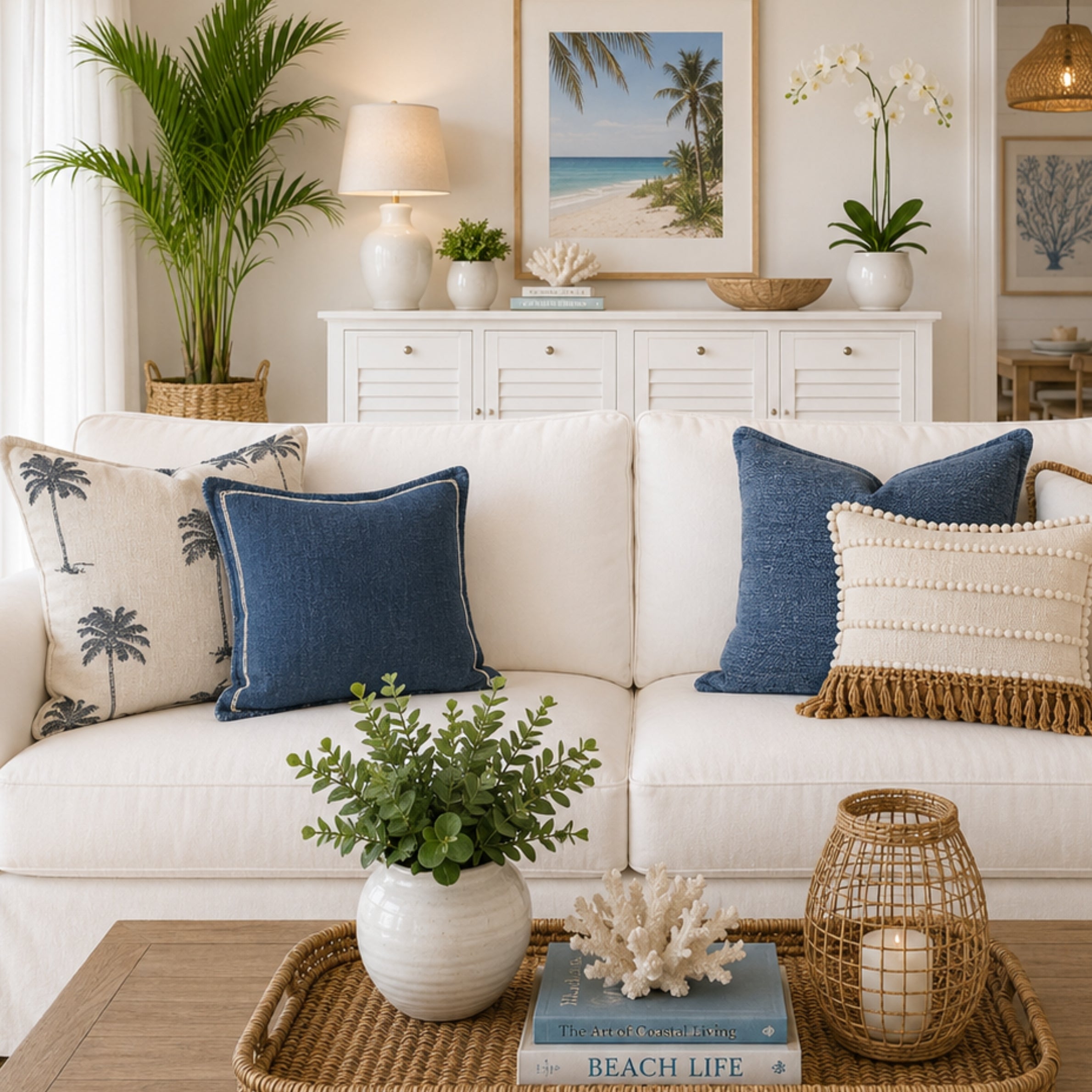 Seabreeze Palms Cushion Cover | 40x40cm