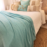 Azure Luxe Throw | Knitted | 2.1m x 1.3m