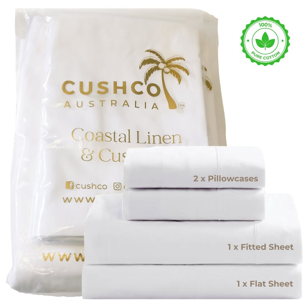 Island Oasis 100% Pure Cotton Sheet Set | Q | K | SK | Bed Linen