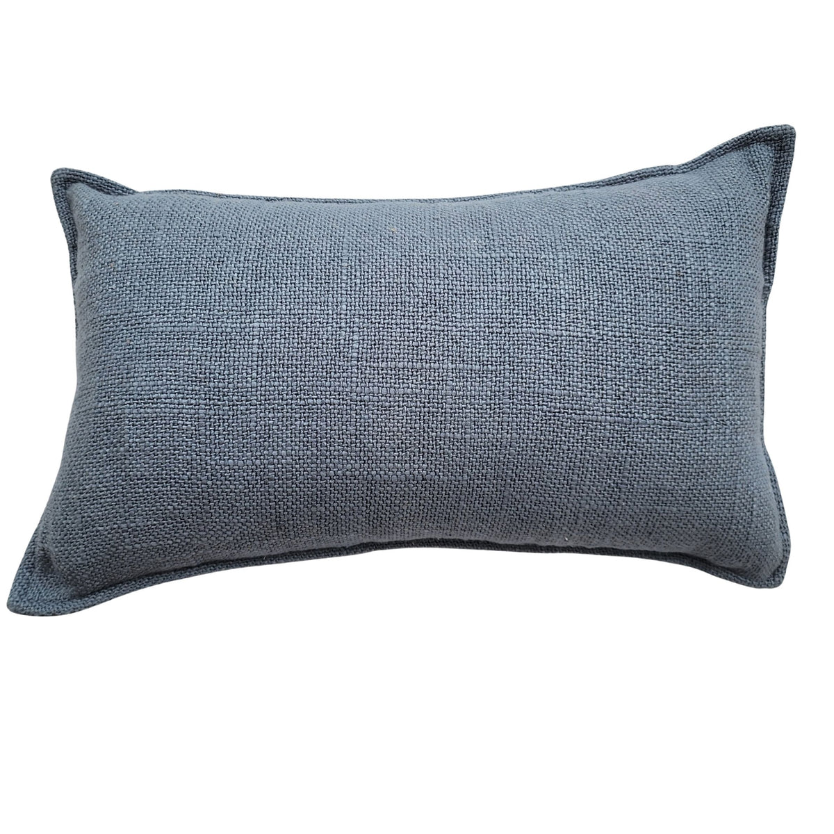 Smoky Denim Blue Lumbar Cushion Cover | 30x50cm
