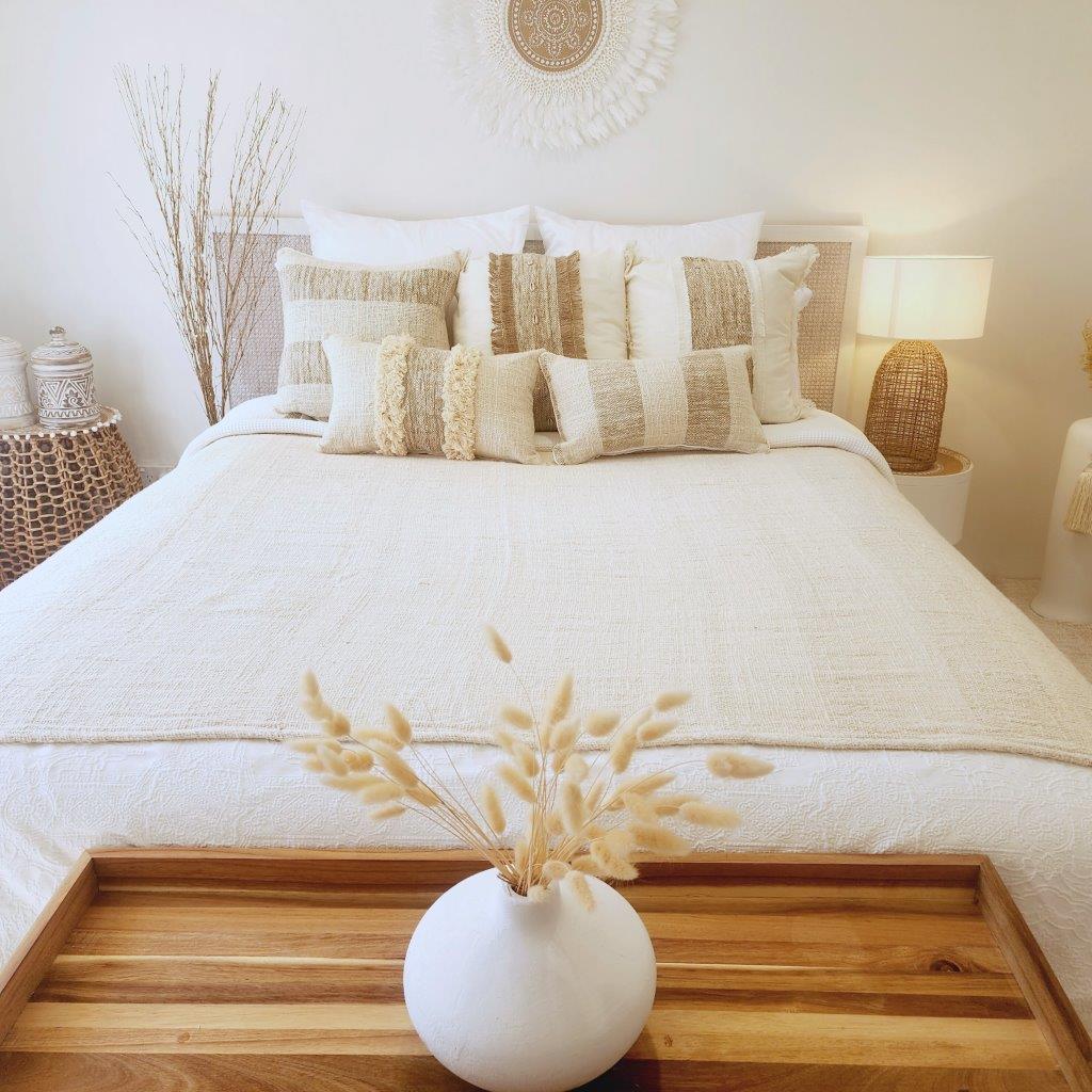 Boho Luxe Macrame Throw Blanket | Tassel | 2.77m x 1.3m