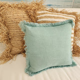 Biscay Blue Fringe Cushion Cover | 40x40cm