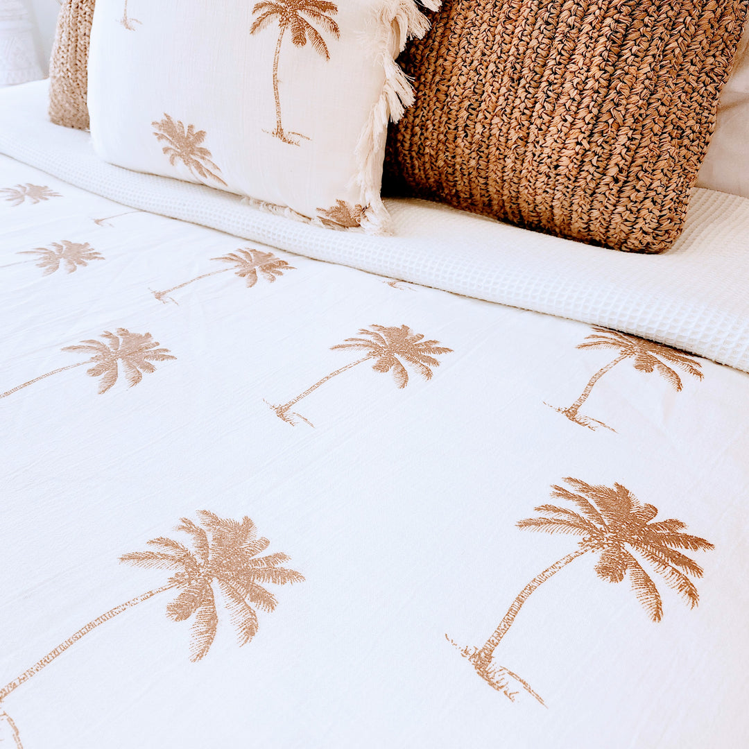 Kokomo Cocoa Palm Quilt Cover Set | Q | K | SK | Bed Linen