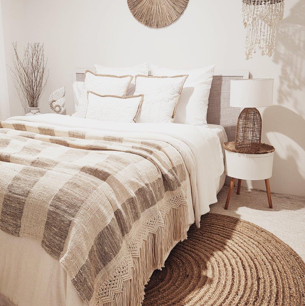 Coastal Haven Macrame Throw Blanket | Tassel | 1.3m x 2.6m