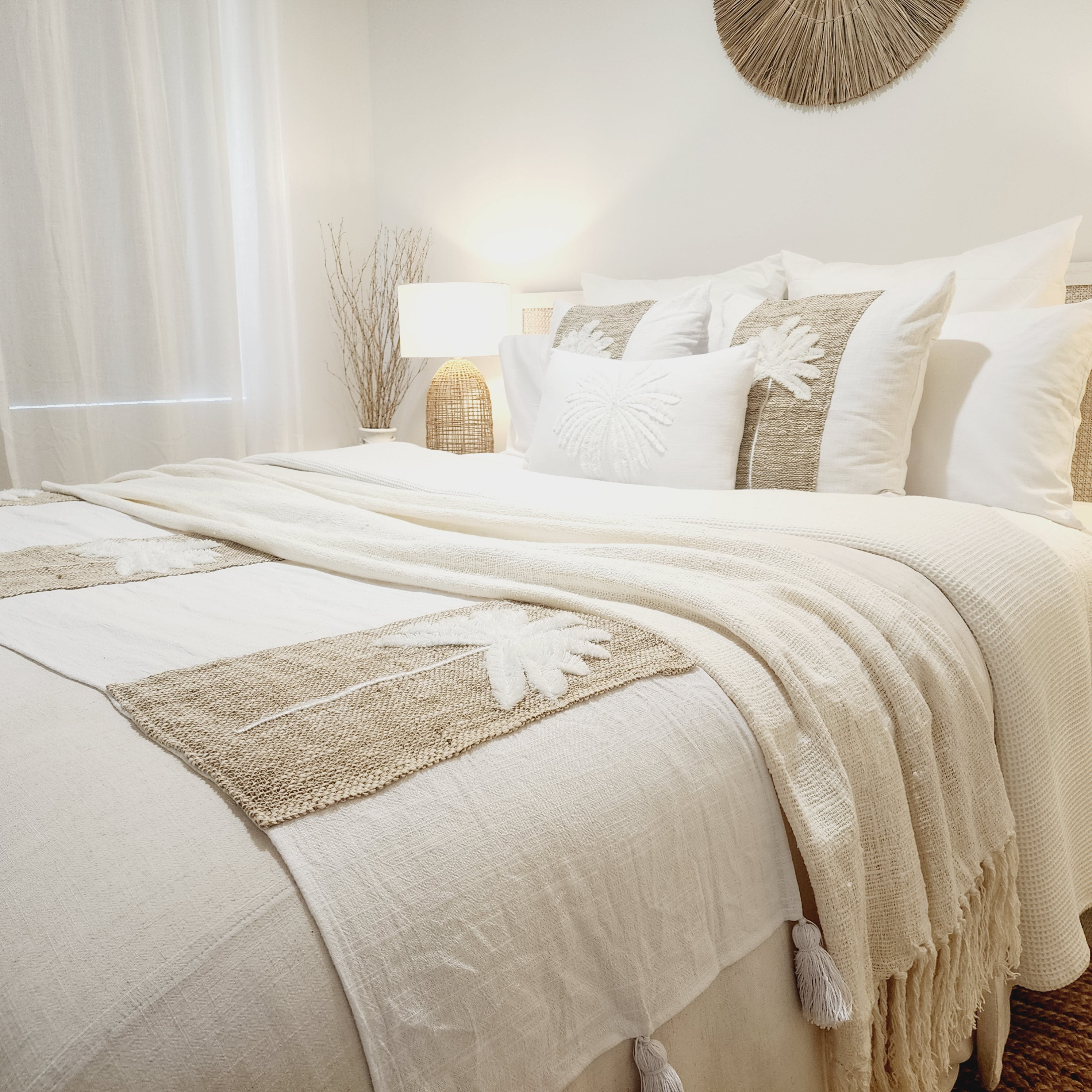 Palm Beach Bed Runner | Tassel | 200 x 40 cm