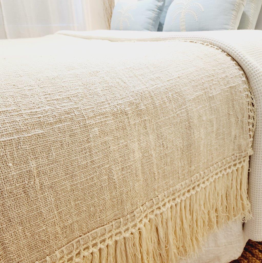 Island Luxe Throw Blanket | Tassel | 1.4m x 2.5m