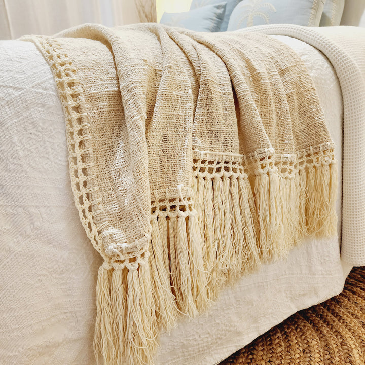 Island Luxe Throw Blanket | Tassel | 1.4m x 2.5m
