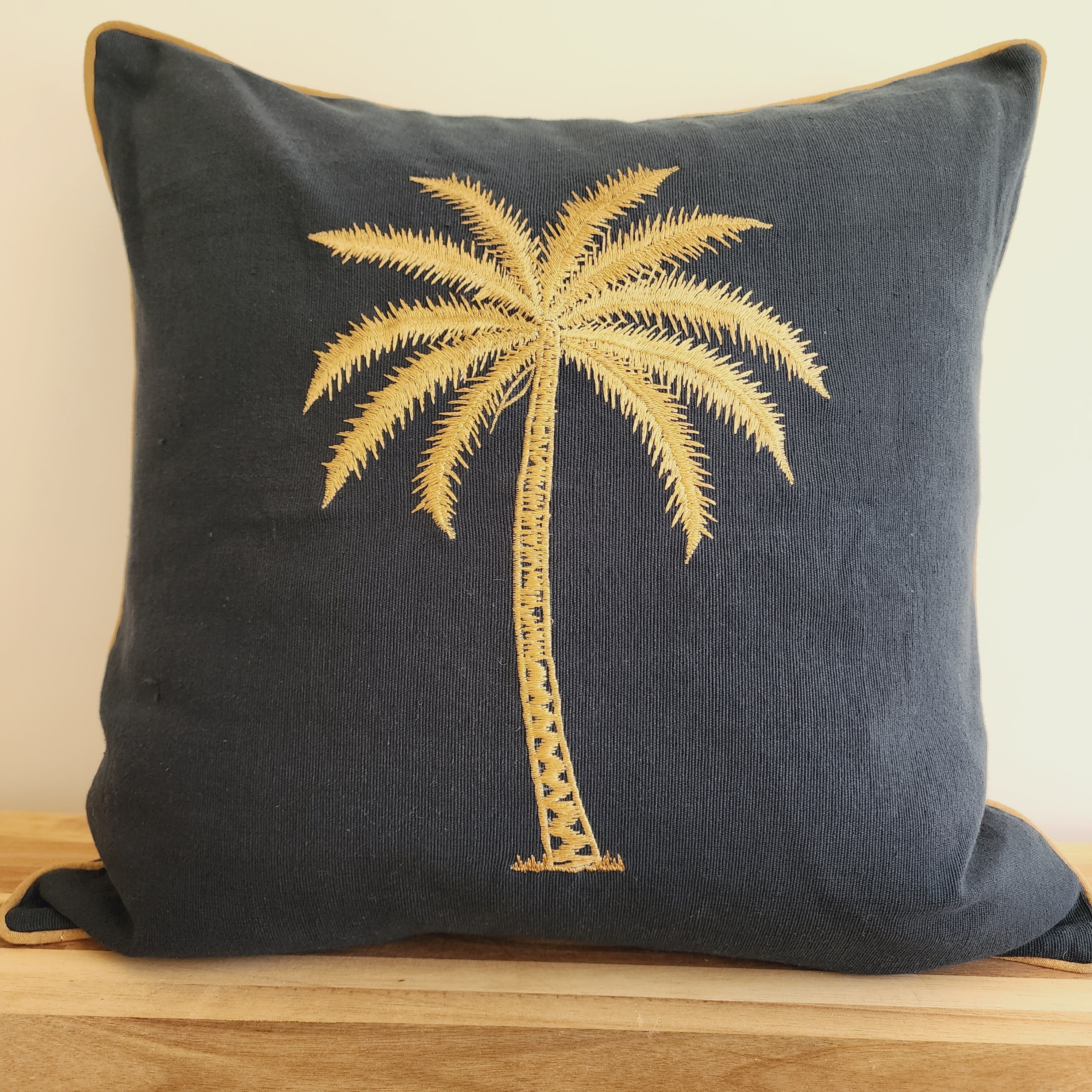 Midnight Gold 3D Palm Cushion Cover | 50x50cm | Exclusive