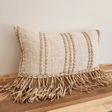 Island Fringe Luxe Cushion Cover | Shell | 30x50cm