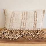 Island Fringe Luxe Cushion Cover | Shell | 30x50cm