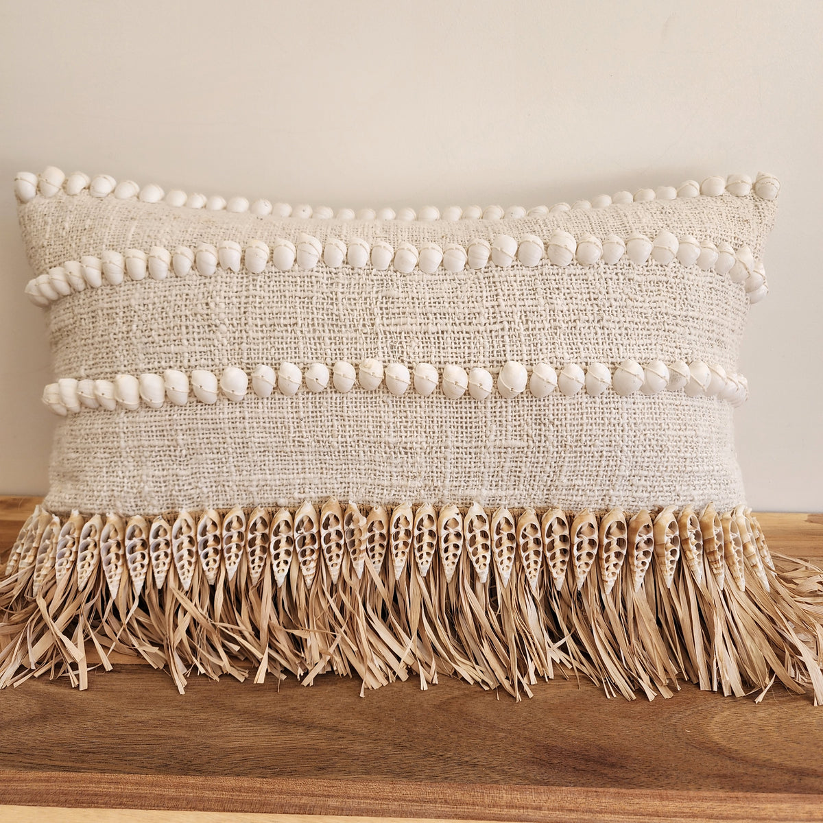 Island Shell Fringe Cushion Cover | 30x50cm