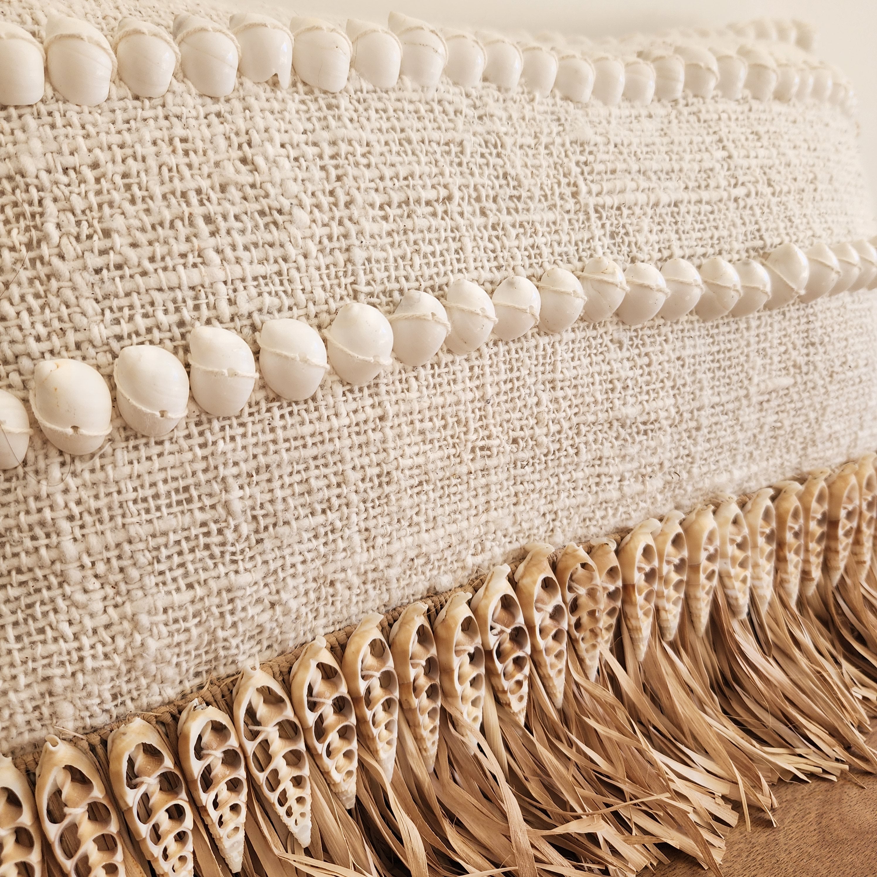 Island Shell Fringe Cushion Cover | 30x50cm